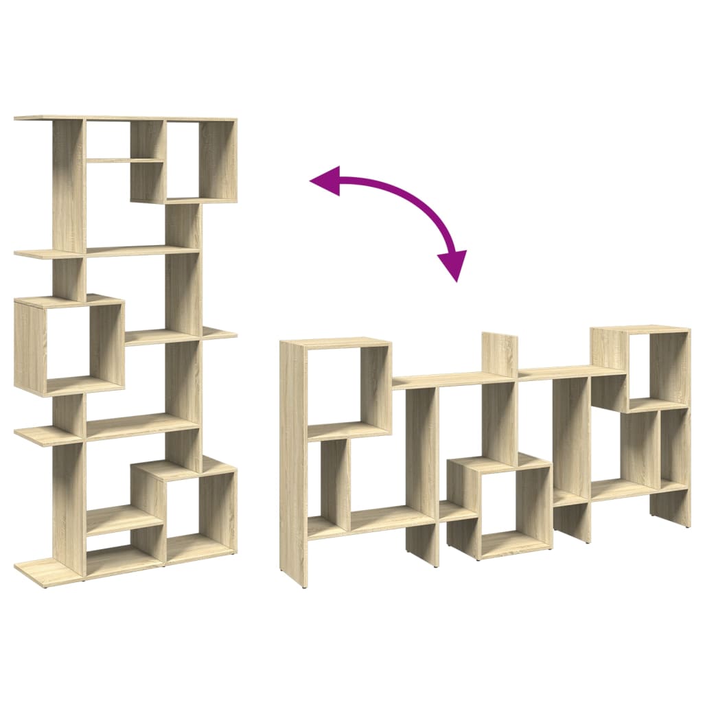Grāmatu plaukts, ozola krāsa, 92x29x188cm, MDF