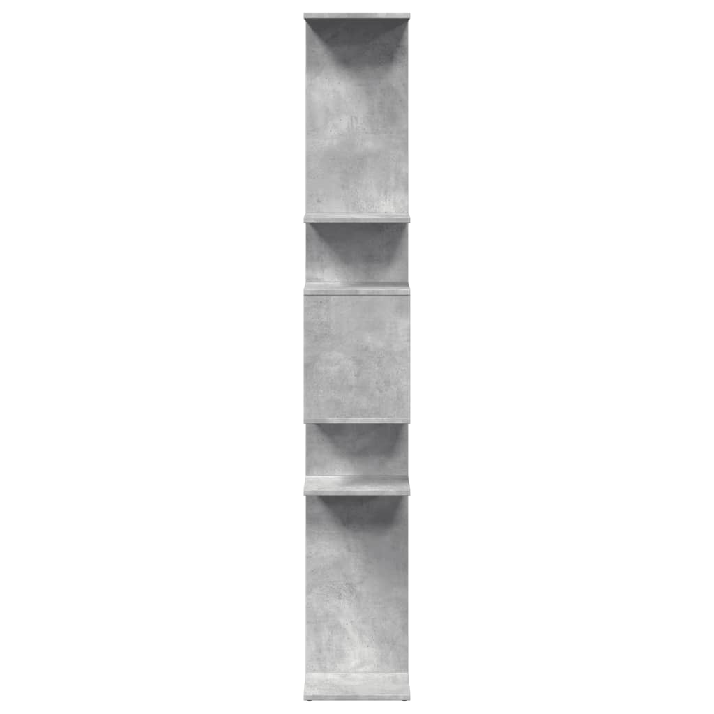 Spintelė knygoms, betono pilkos spalvos, 92x29x188cm, MDP
