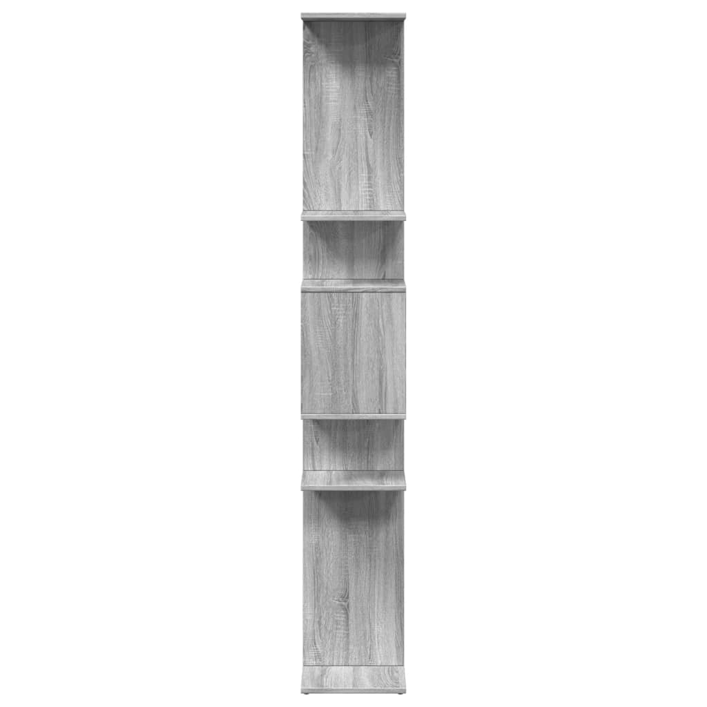 Spintelė knygoms, pilka ąžuolo, 92x29x188cm, mediena
