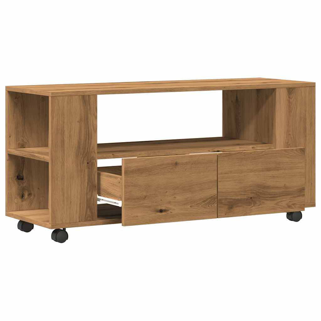 TV spintelė su ratukais, artisano, 102x34,5x43cm, mediena