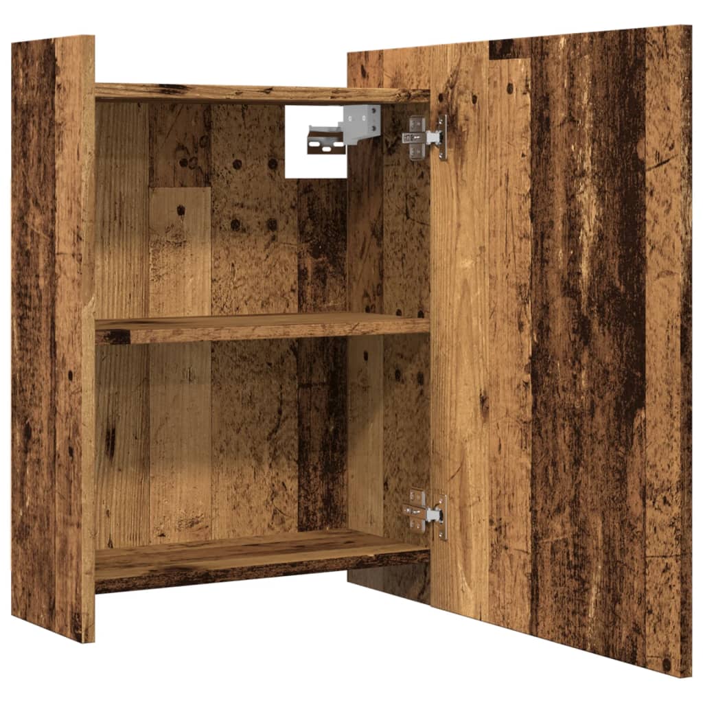 Bathroom mirror cabinet, wooden, 62.5x20.5x64cm, wood