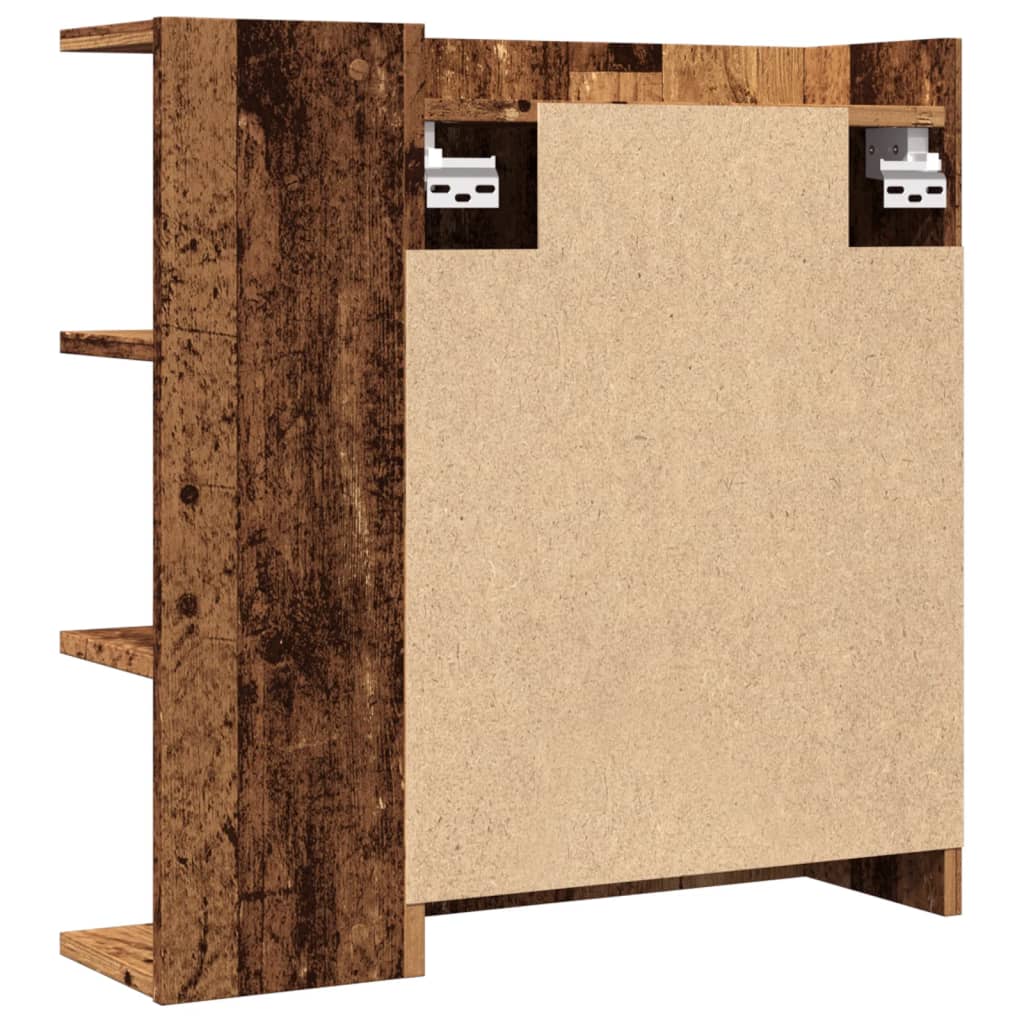 Bathroom mirror cabinet, wooden, 62.5x20.5x64cm, wood