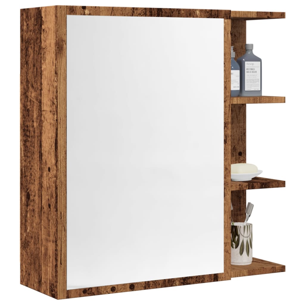 Bathroom mirror cabinet, wooden, 62.5x20.5x64cm, wood