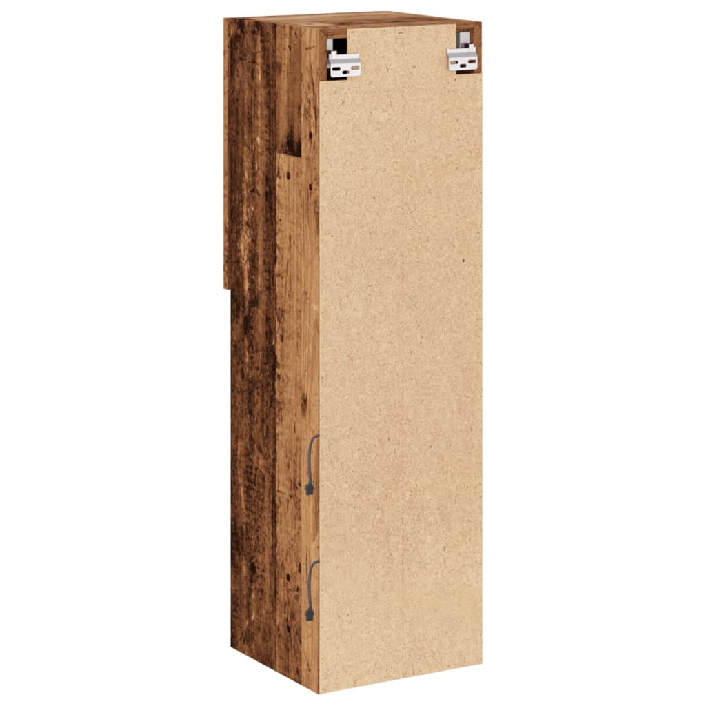 TV skapītis ar LED apgaismojumu, koka krāsa, 30,5x30x102cm