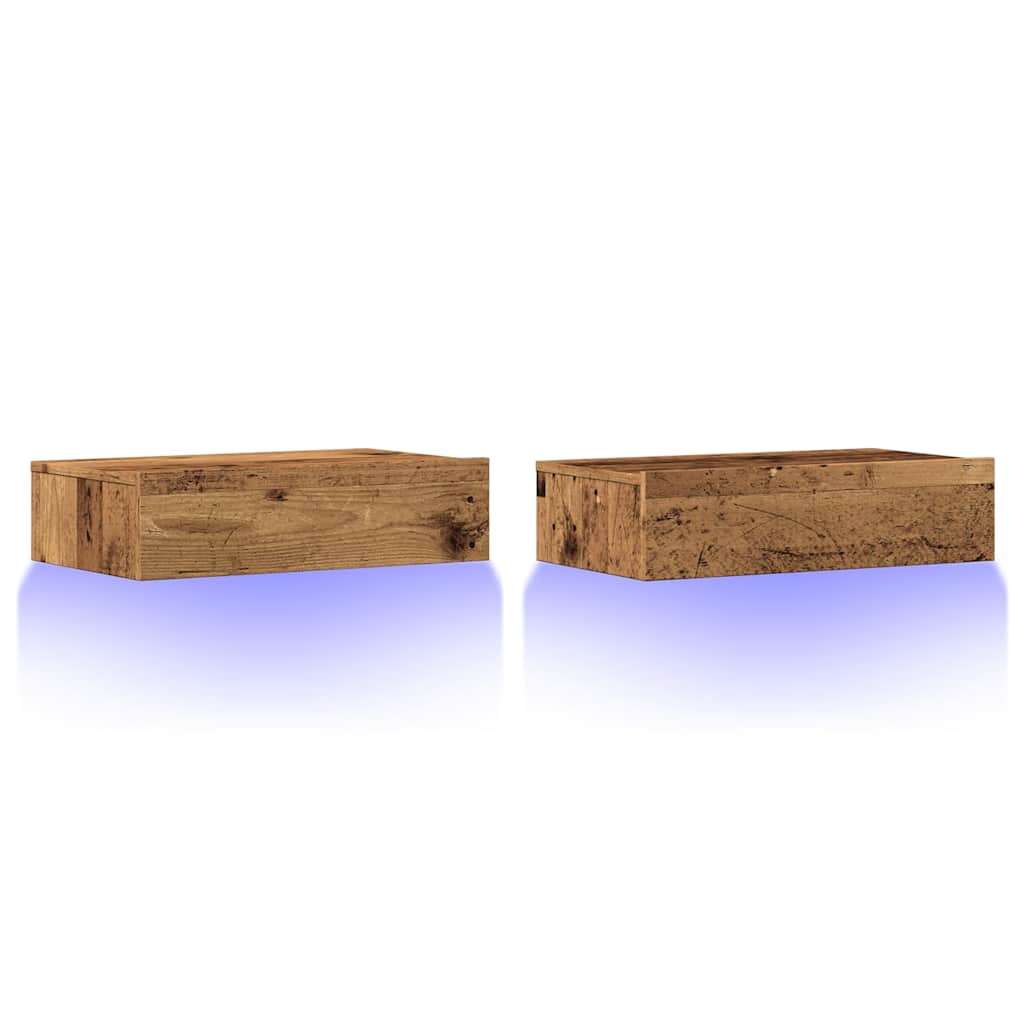 LED TV cabinets, 2 pcs, wood, 60x35x15.5cm