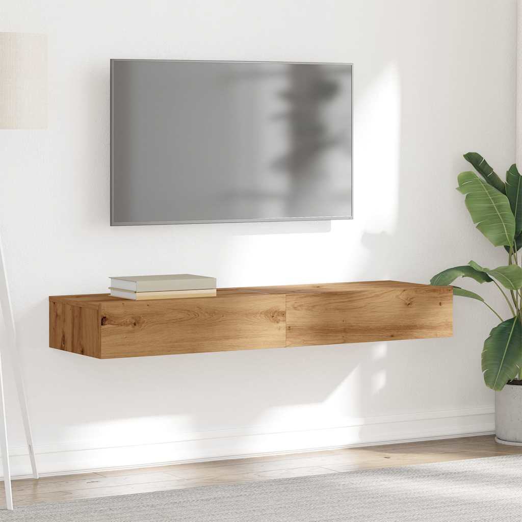TV skapīši ar LED apgaismojumu, 2 gab., artisano, 60x35x15,5 cm
