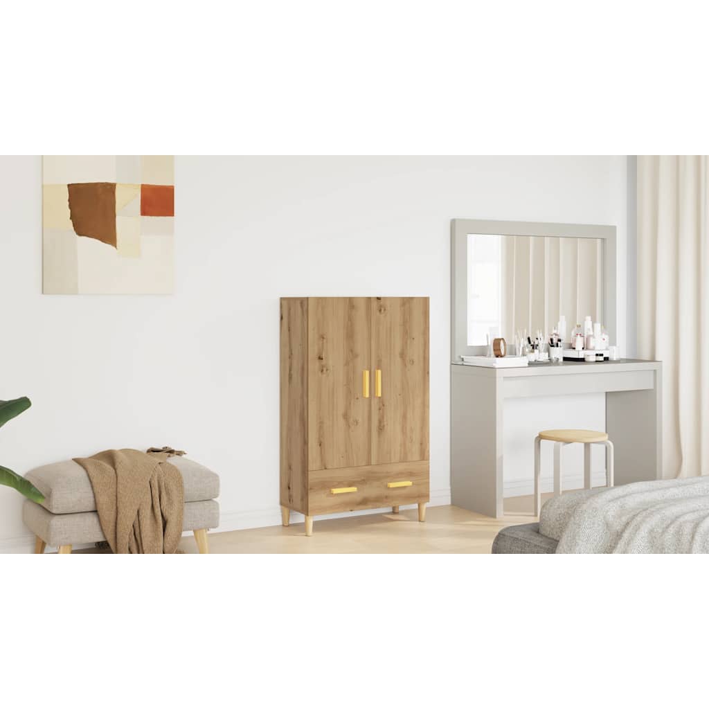Chest of drawers, artisan oak color, 70x31x115cm, engineered wood