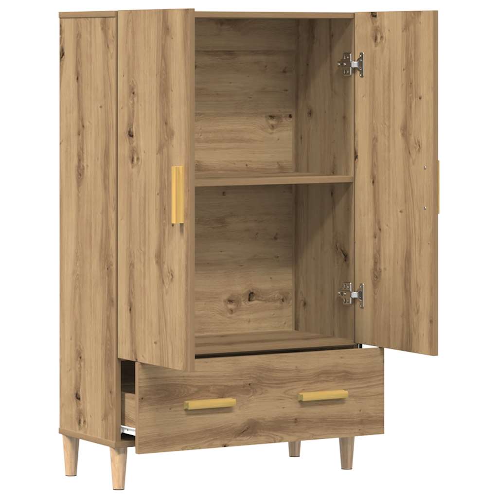 Chest of drawers, artisan oak color, 70x31x115cm, engineered wood