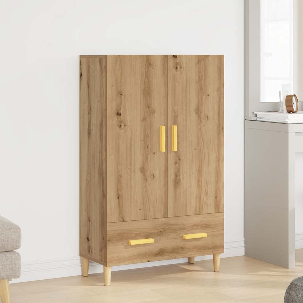 Chest of drawers, artisan oak color, 70x31x115cm, engineered wood