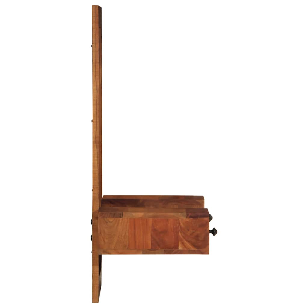 Wall Mirror with Drawers 60x33x90 cm Solid Acacia Wood