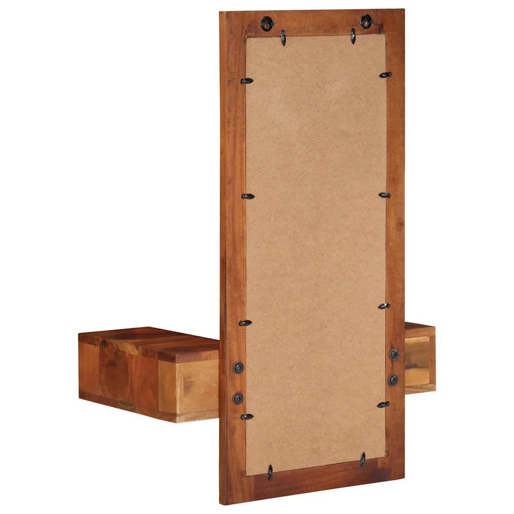 Wall Mirror with Drawers 60x33x90 cm Solid Acacia Wood