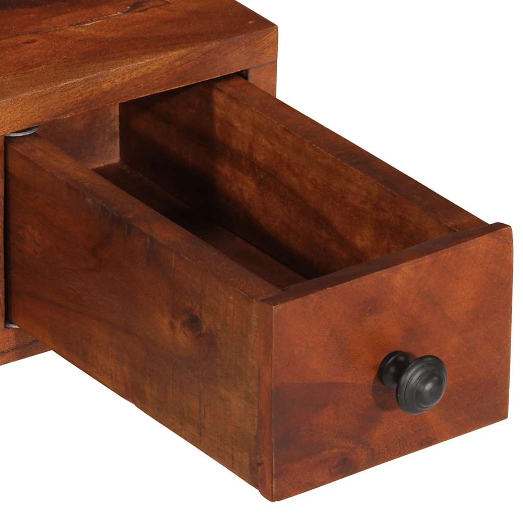 Wall Mirror with Drawers 60x33x90 cm Solid Acacia Wood