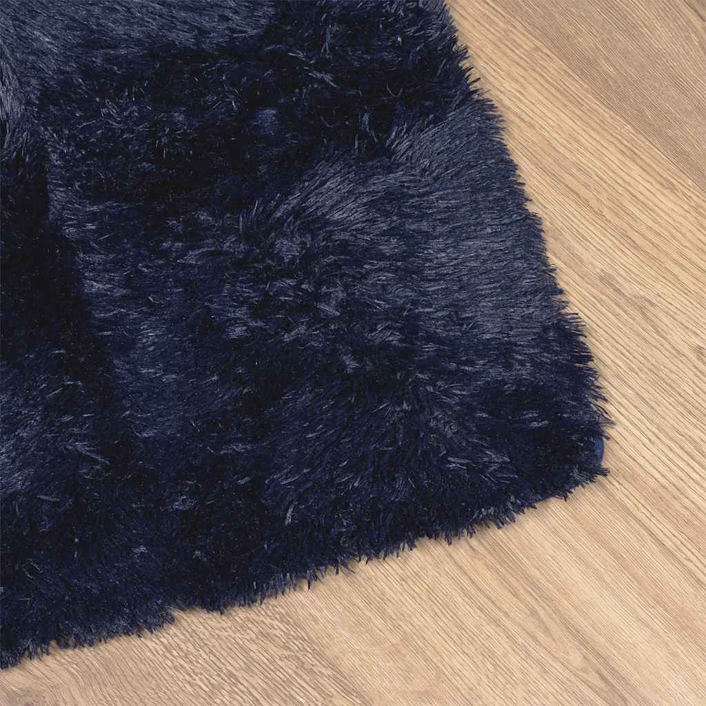 Shaggy tipo kilimas, NAVARRA, 60x100 cm, tamsiai mėlyna