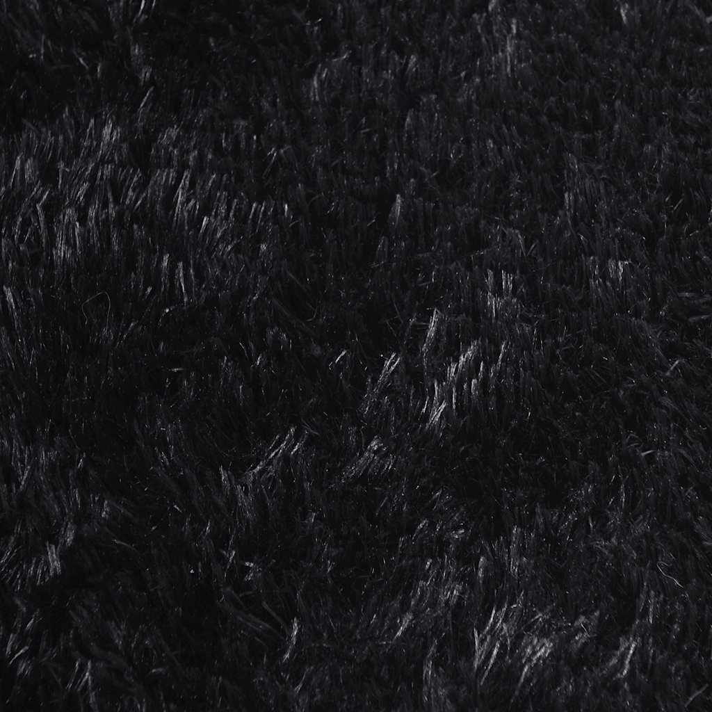 Shaggy tipo kilimas, NAVARRA, 80x150 cm, juodos, poliesteris