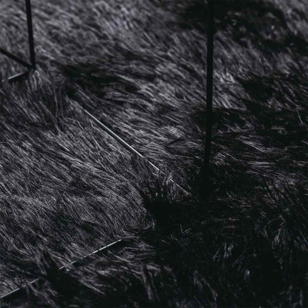 Shaggy tipo kilimas, NAVARRA, 120x170 cm, juodos, poliesteris