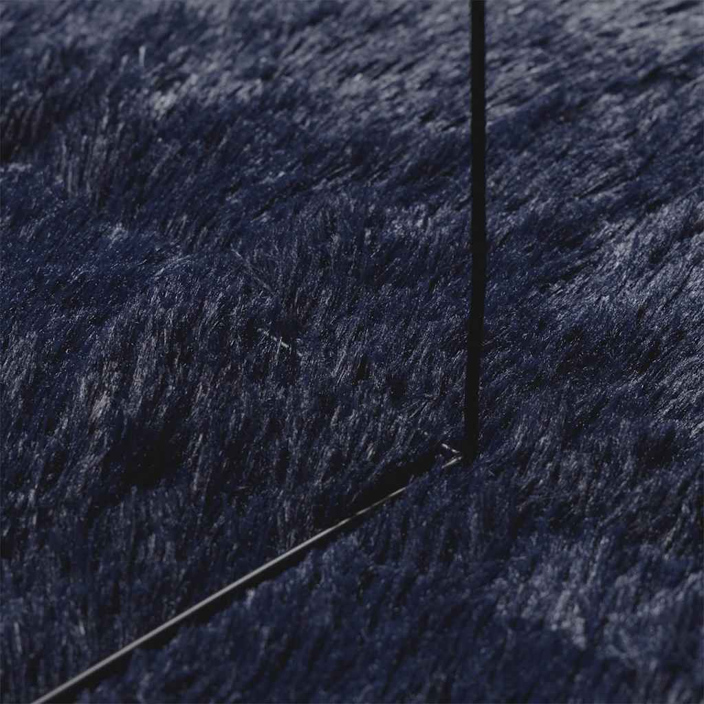 Shaggy tipo kilimas, NAVARRA, 100x100 cm, tamsiai mėlyna