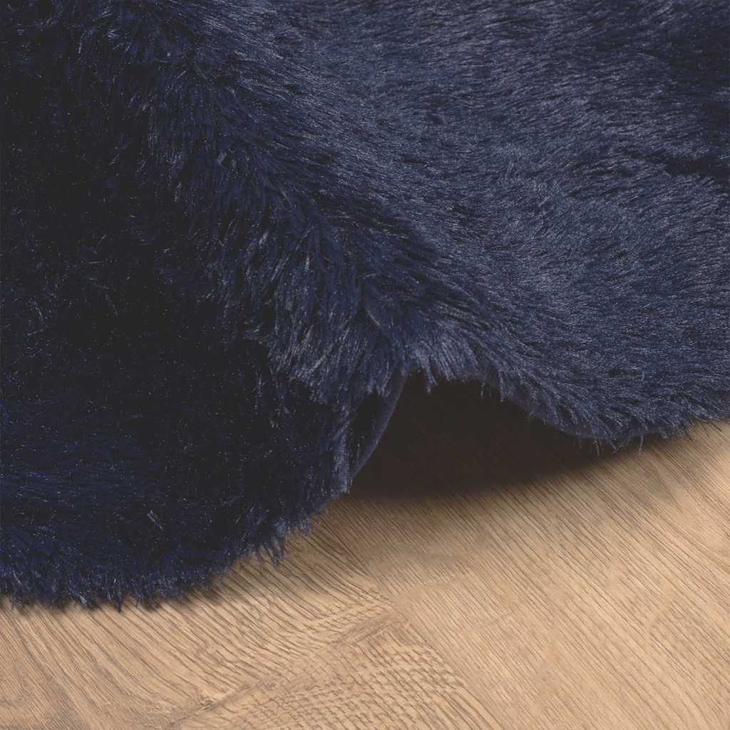 Shaggy tipo kilimas, 120x120 cm, tamsiai mėlyna, poliesteris