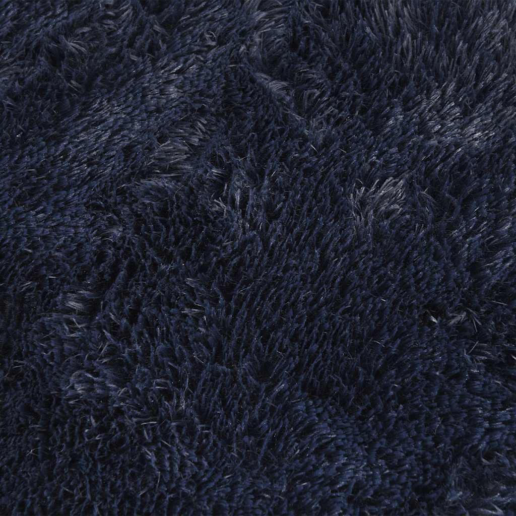 Shaggy tipo kilimas, 120x120 cm, tamsiai mėlyna, poliesteris