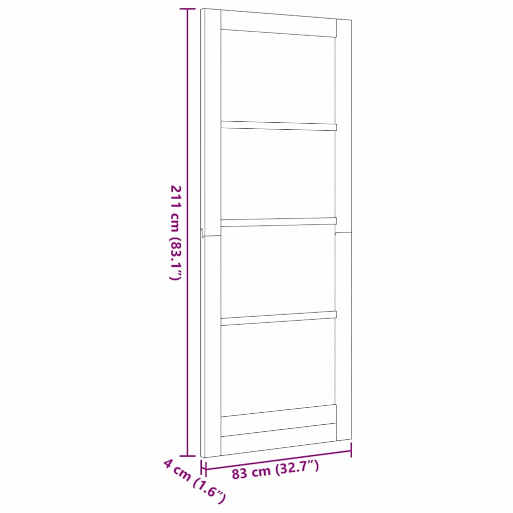 Iekšdurvis ORKDAL Baltas gruntskrāsas 83 x 211 cm