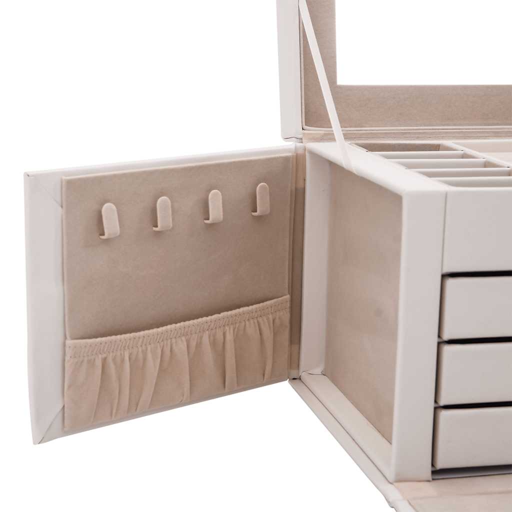 4-tier jewelry box with mirror, 22.5x17.5x16.5cm