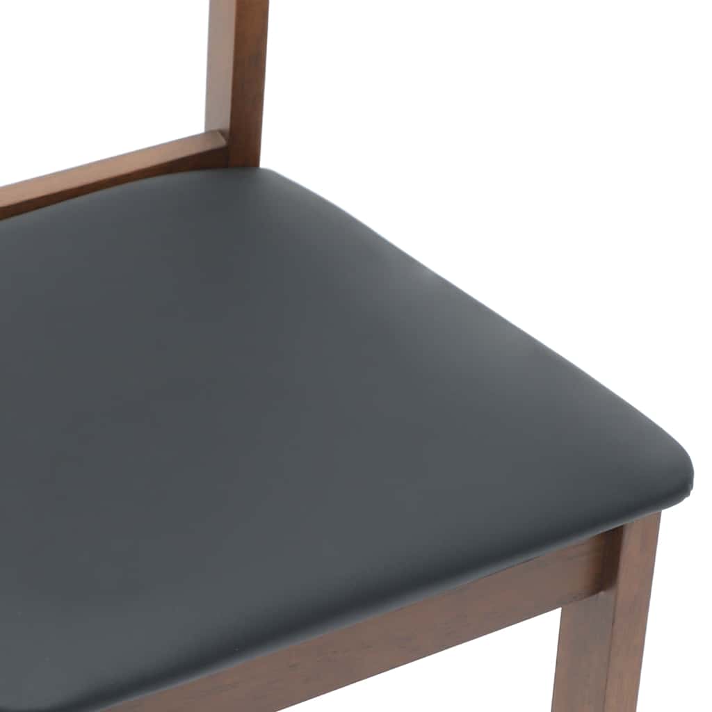 dining chairs with cushions 2 pcs Brown solid rubberwood