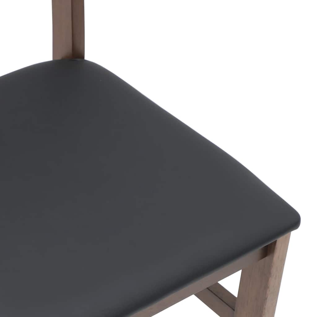 dining chairs with cushions 2 pcs Brown solid rubberwood