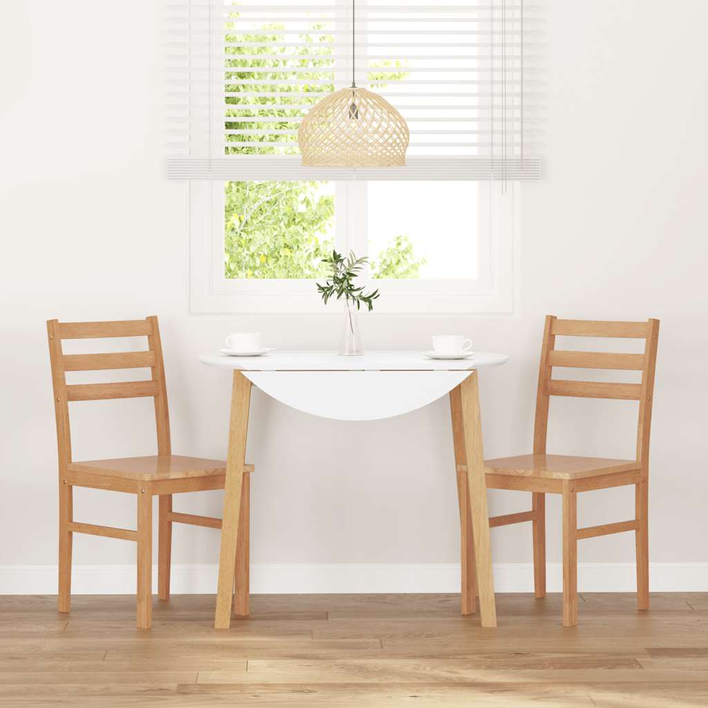 Dining Chairs 2 pcs solid rubber wood