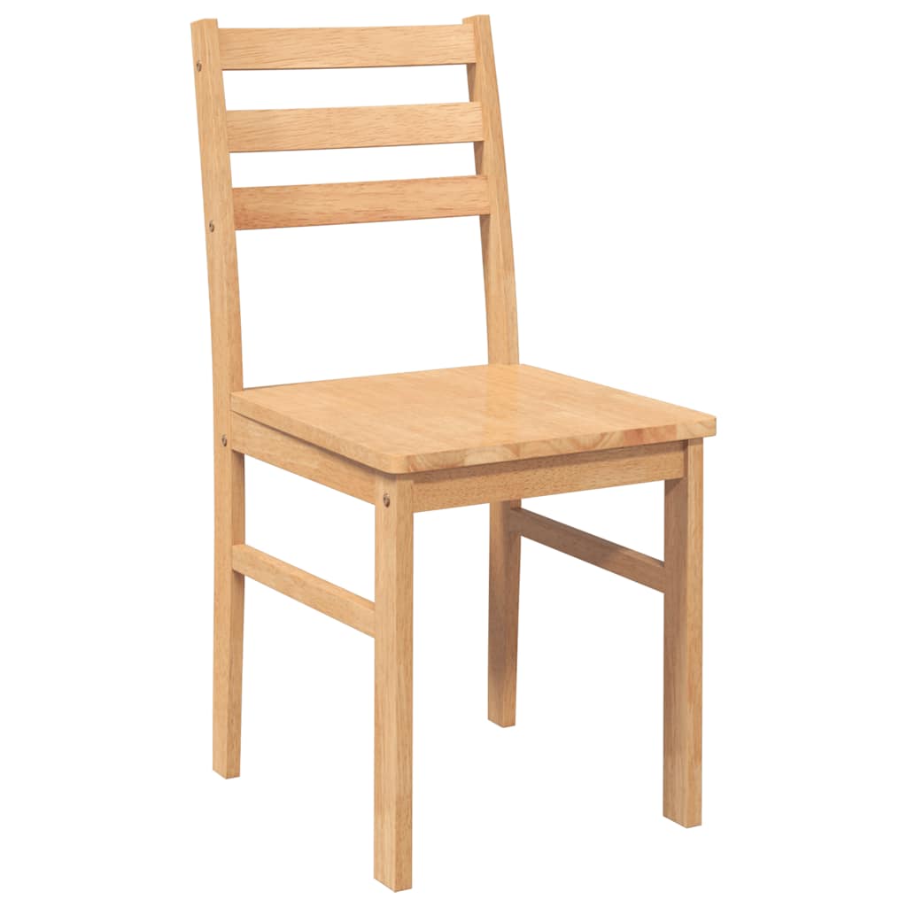 Dining Chairs 2 pcs solid rubber wood
