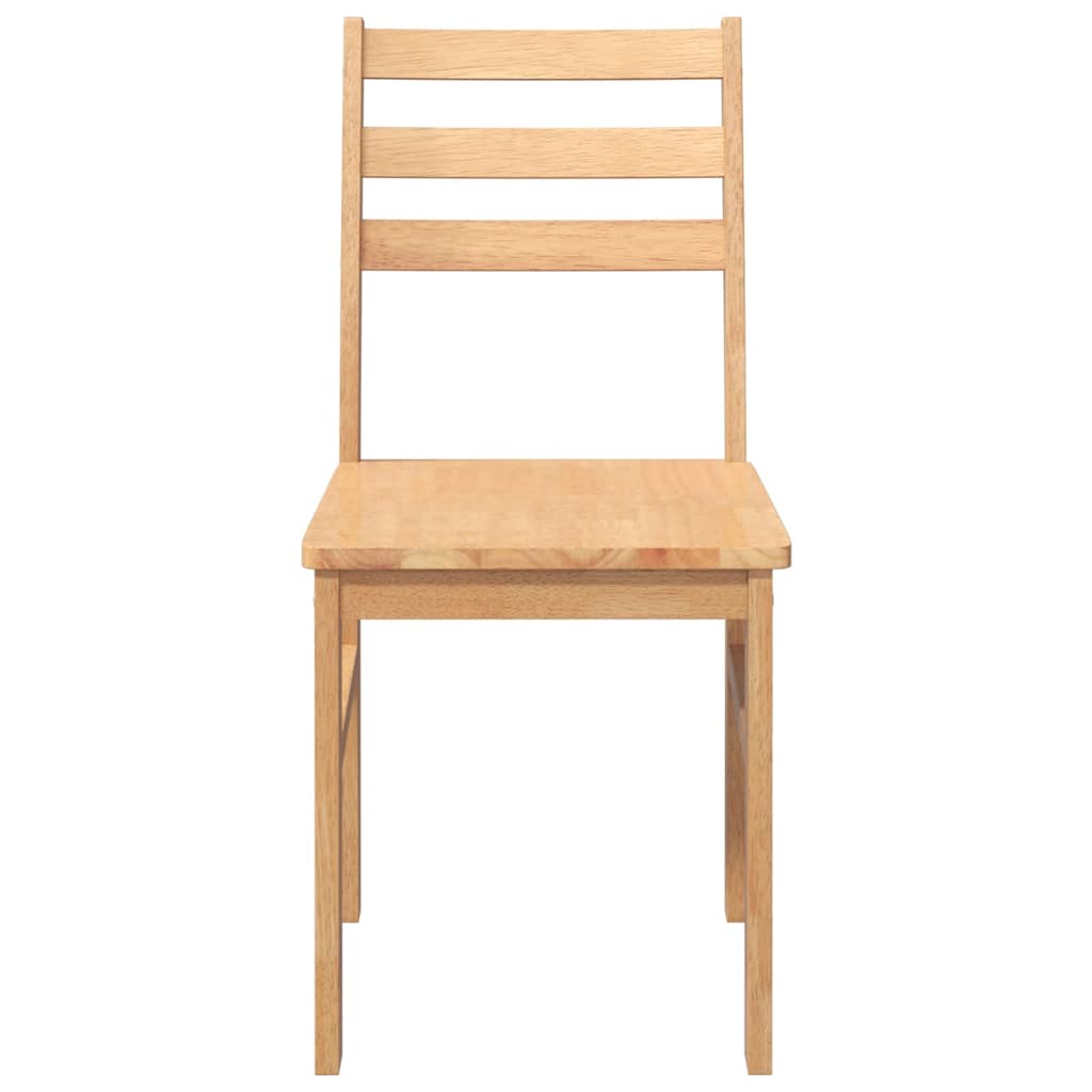 Dining Chairs 2 pcs solid rubber wood