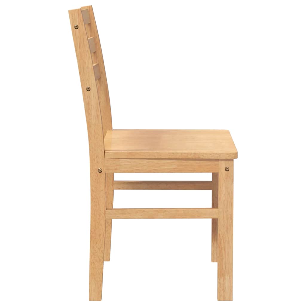 Dining Chairs 2 pcs solid rubber wood