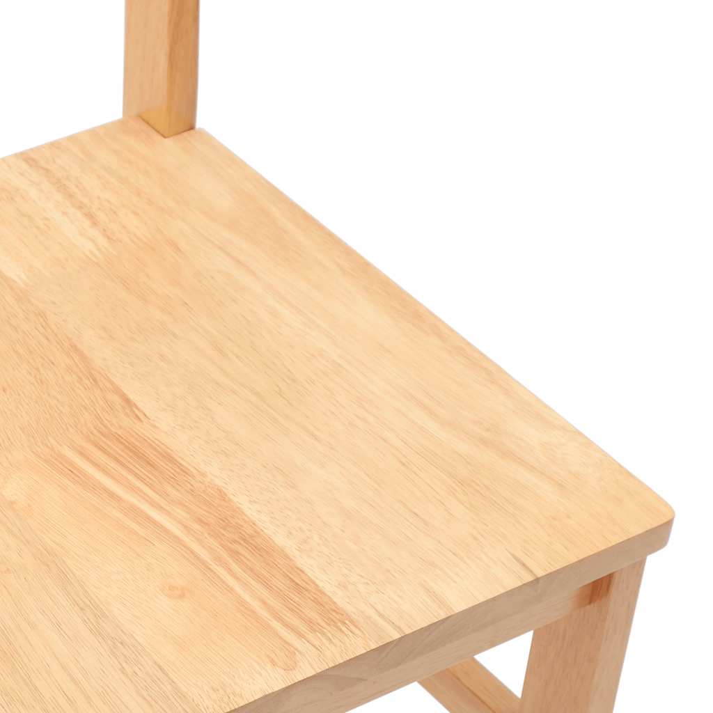 Dining Chairs 2 pcs solid rubber wood