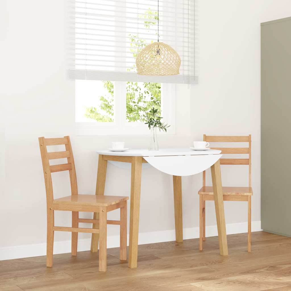 Dining Chairs 2 pcs solid rubber wood