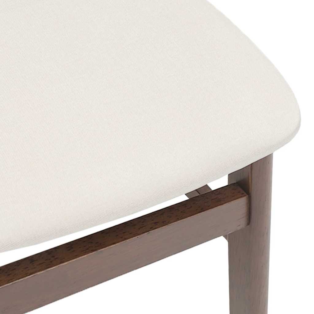 Dining chairs with cushions 2 pcs. Brown solid rubberwood