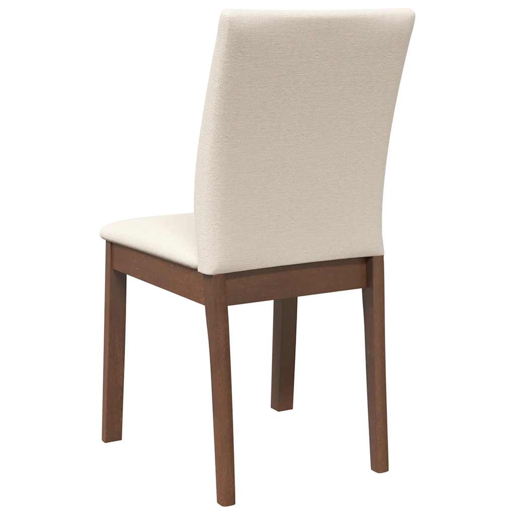 Dining chairs with cushions 2 pcs. Brown solid rubberwood