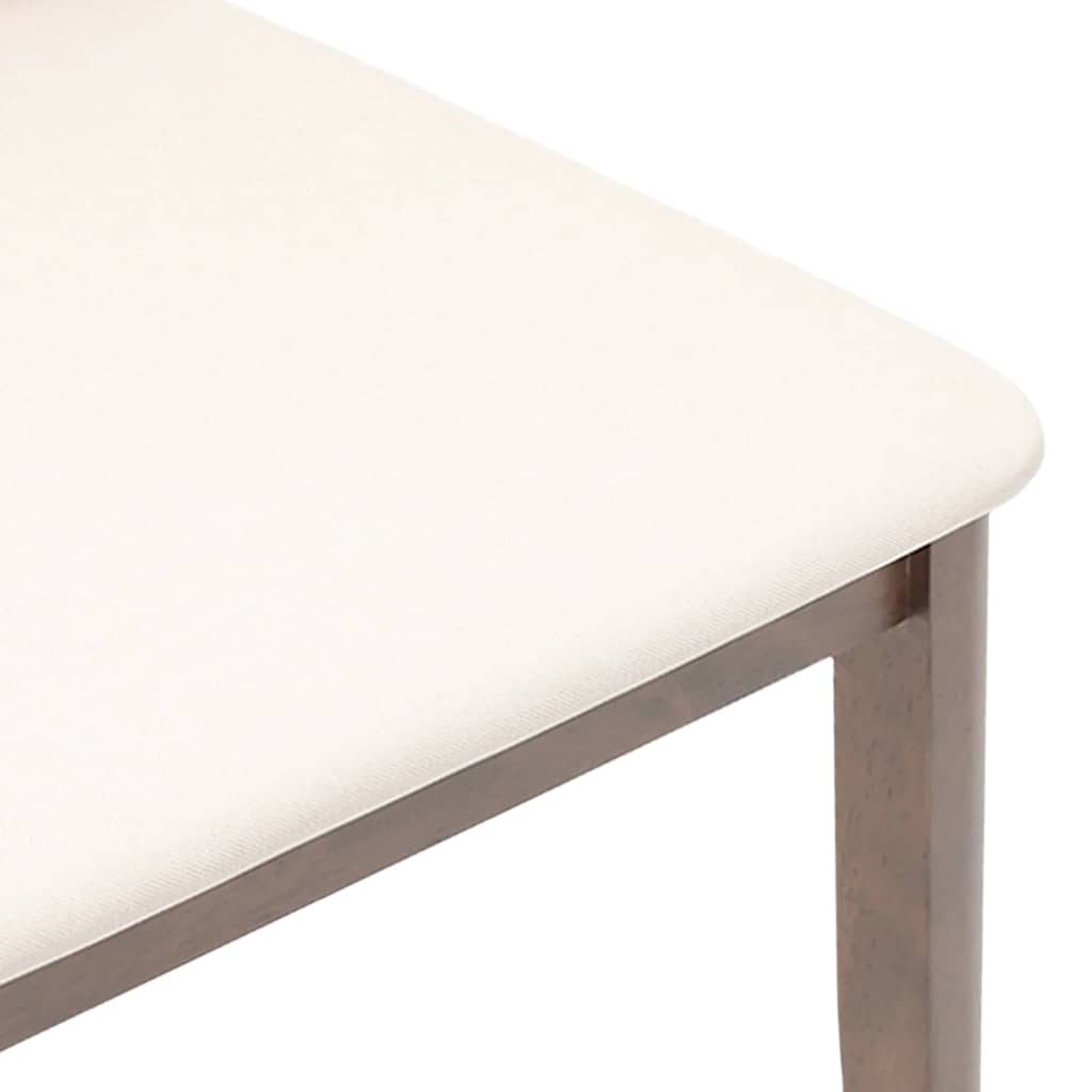 Dining chairs with cushions 2 pcs. Brown solid rubberwood