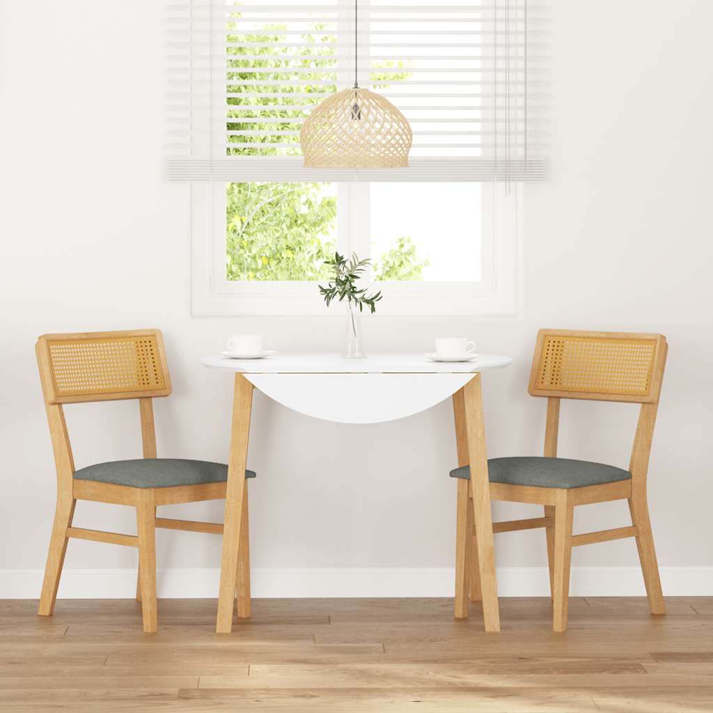 Dining chairs with cushions 2 pcs Solid rubberwood