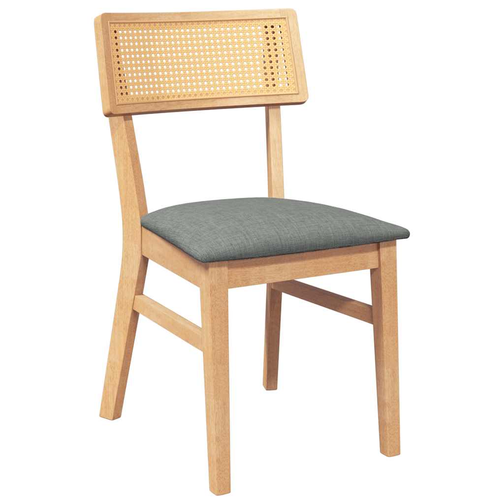 Dining chairs with cushions 2 pcs Solid rubberwood