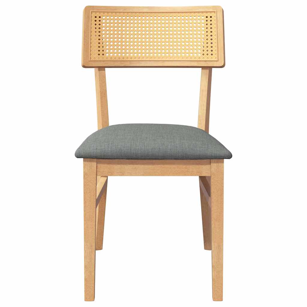 Dining chairs with cushions 2 pcs Solid rubberwood