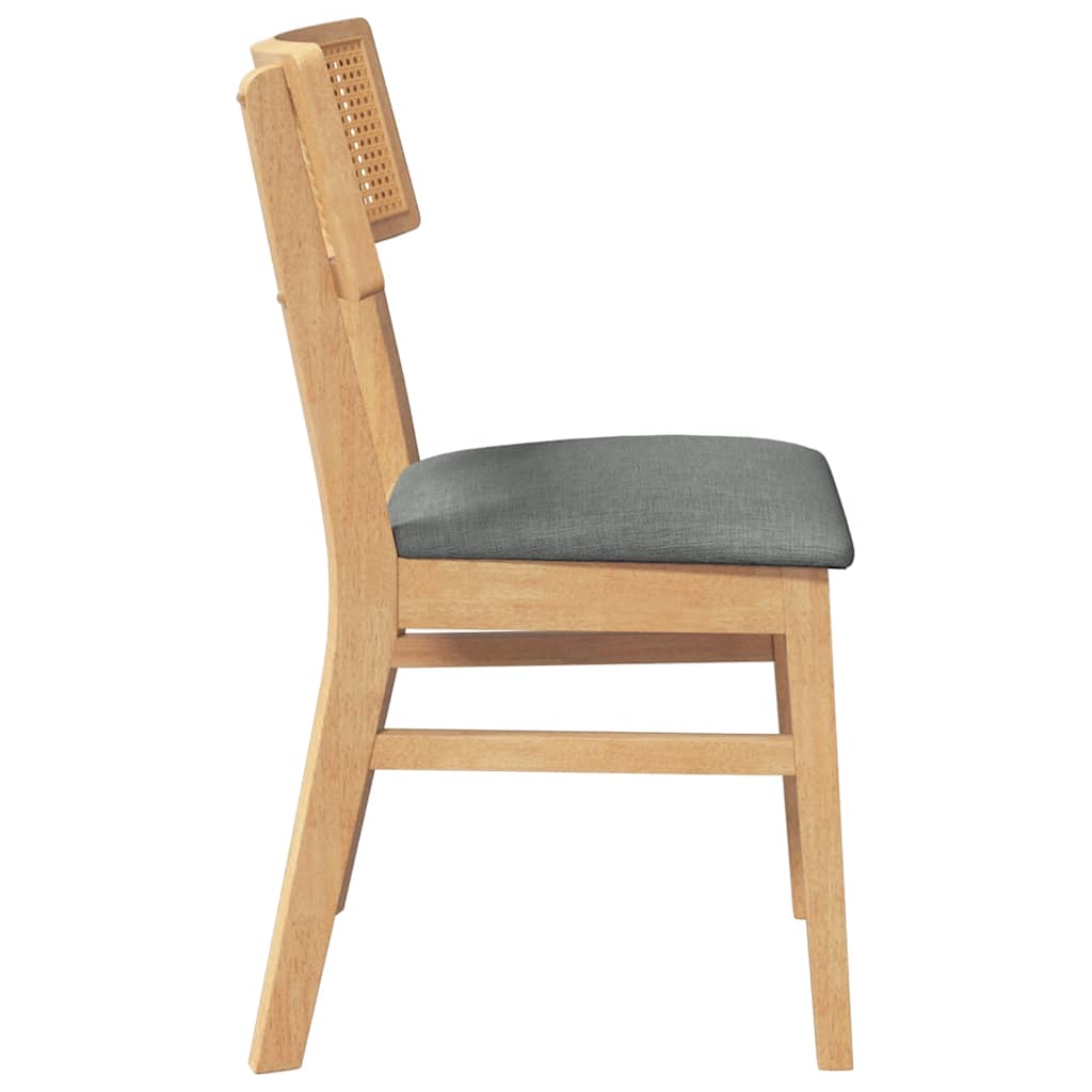 Dining chairs with cushions 2 pcs Solid rubberwood