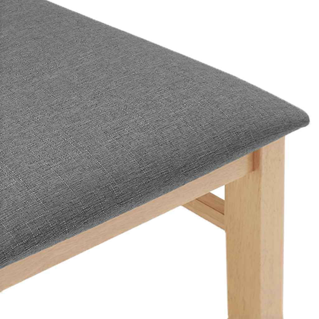 Dining chairs with cushions 2 pcs Solid rubberwood