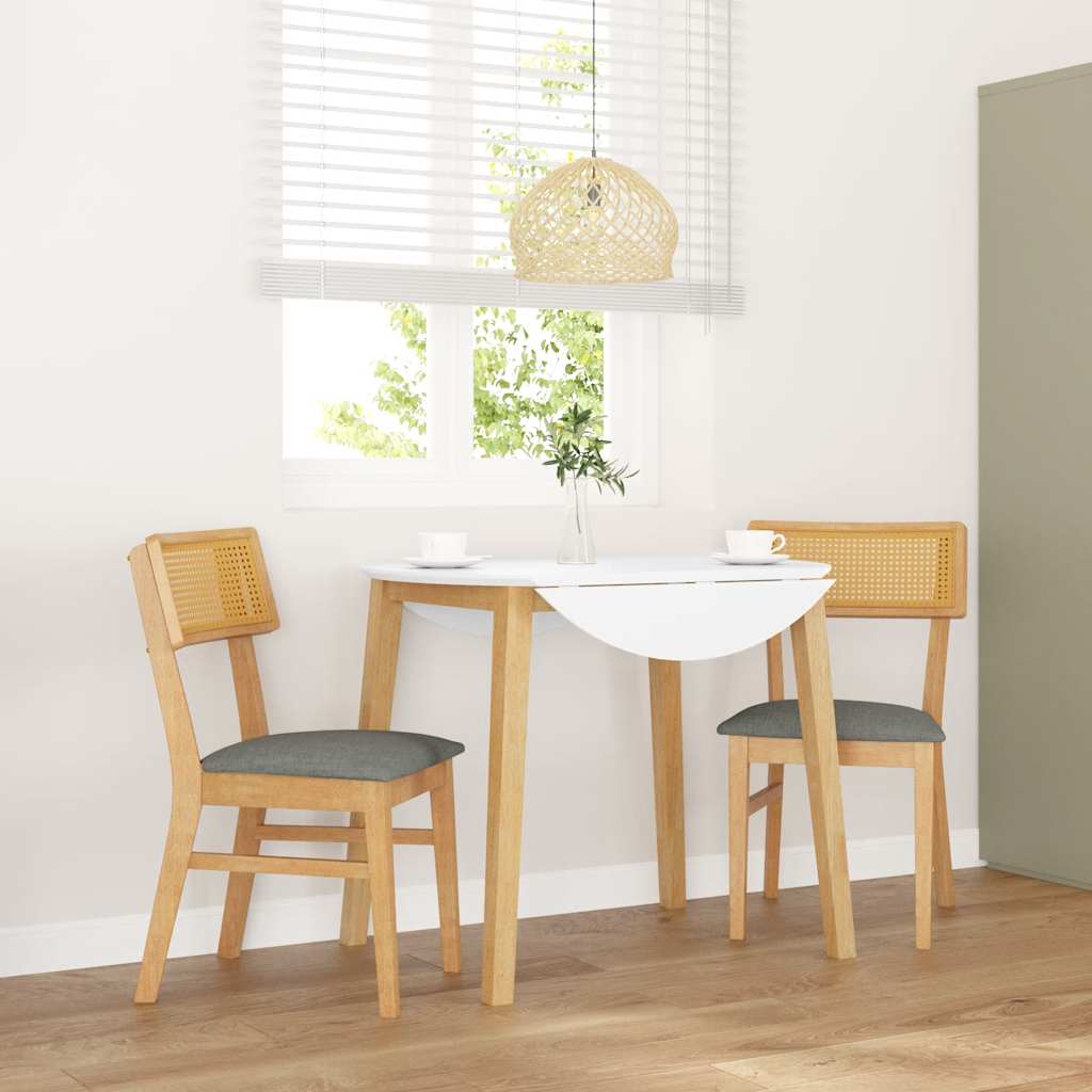 Dining chairs with cushions 2 pcs Solid rubberwood