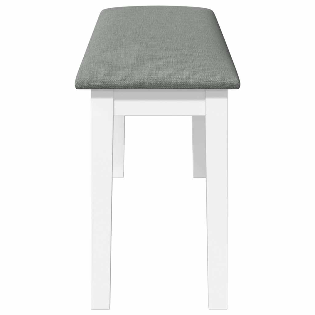 Suoliukas 110 cm Balta medžio masyvo guma