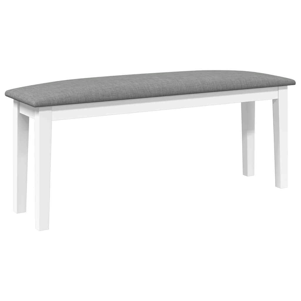 Suoliukas 110 cm Balta medžio masyvo guma