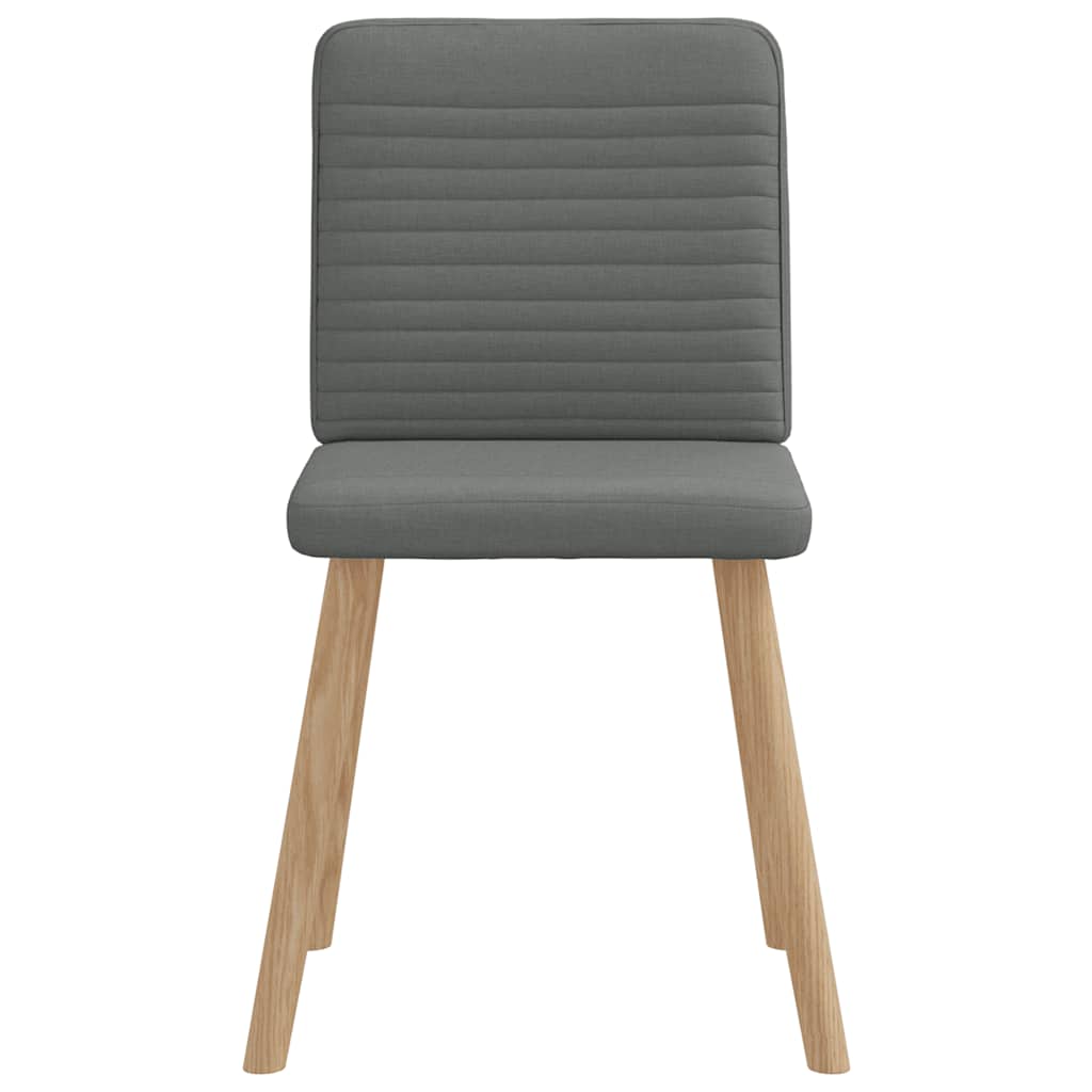 Dining chairs, 4 pcs, dark grey, fabric