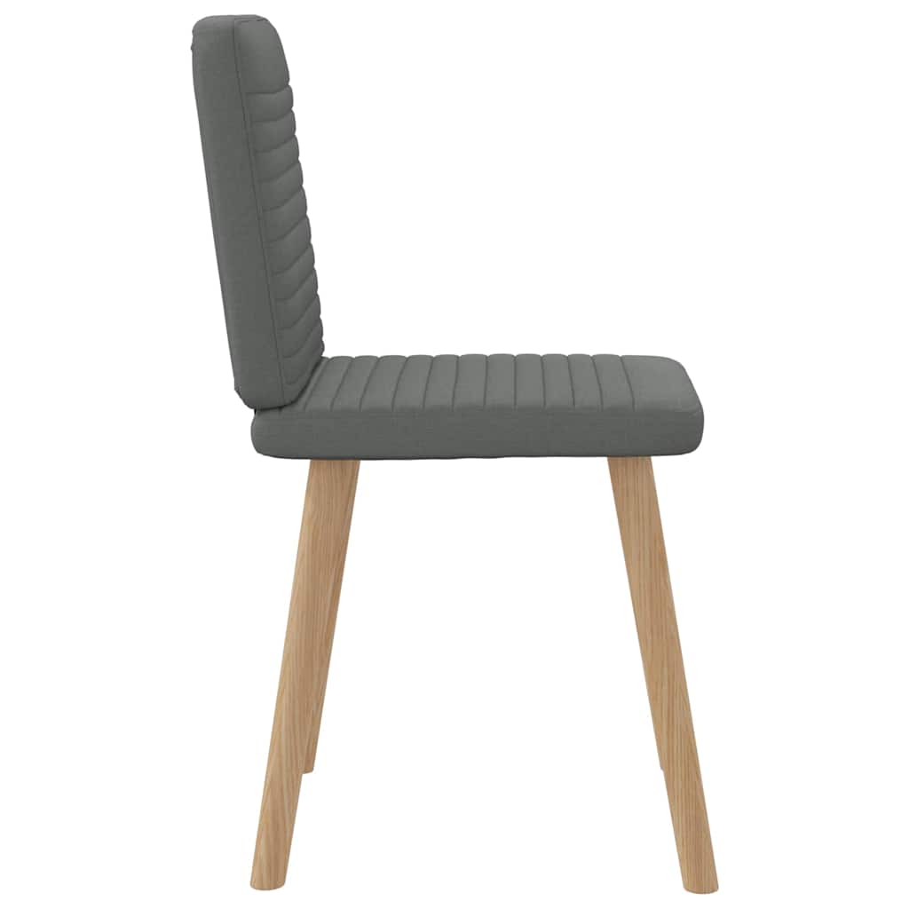 Dining chairs, 4 pcs, dark grey, fabric
