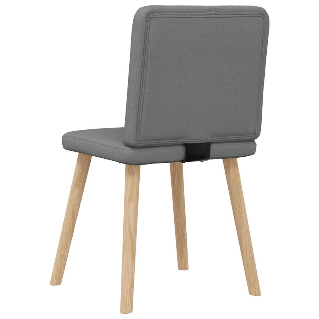 Dining chairs, 4 pcs, dark grey, fabric