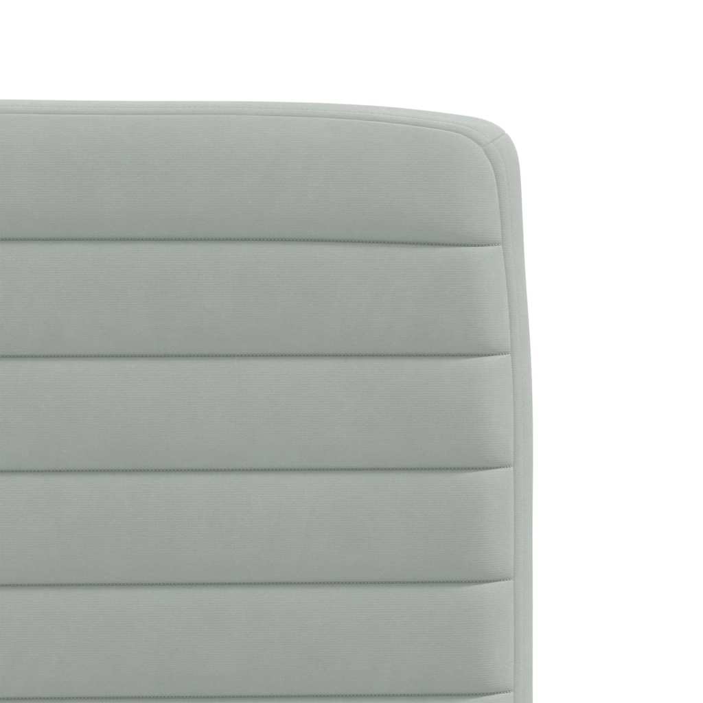 Dining chairs, 4 pcs, light grey velvet