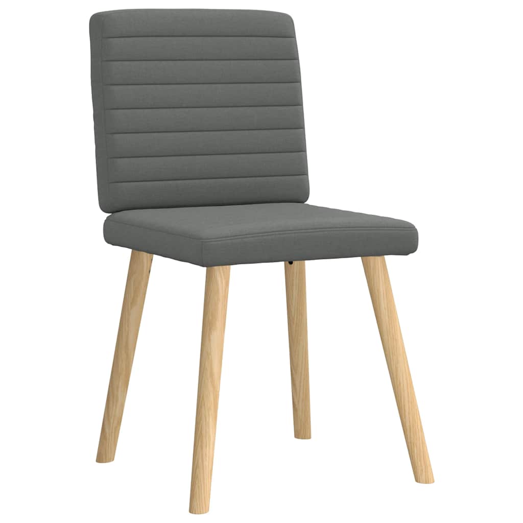 Dining chairs, 4 pcs, dark grey, fabric