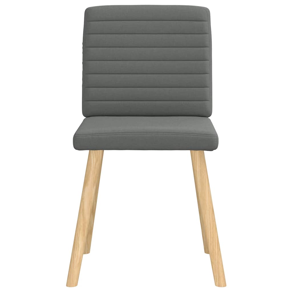 Dining chairs, 4 pcs, dark grey, fabric