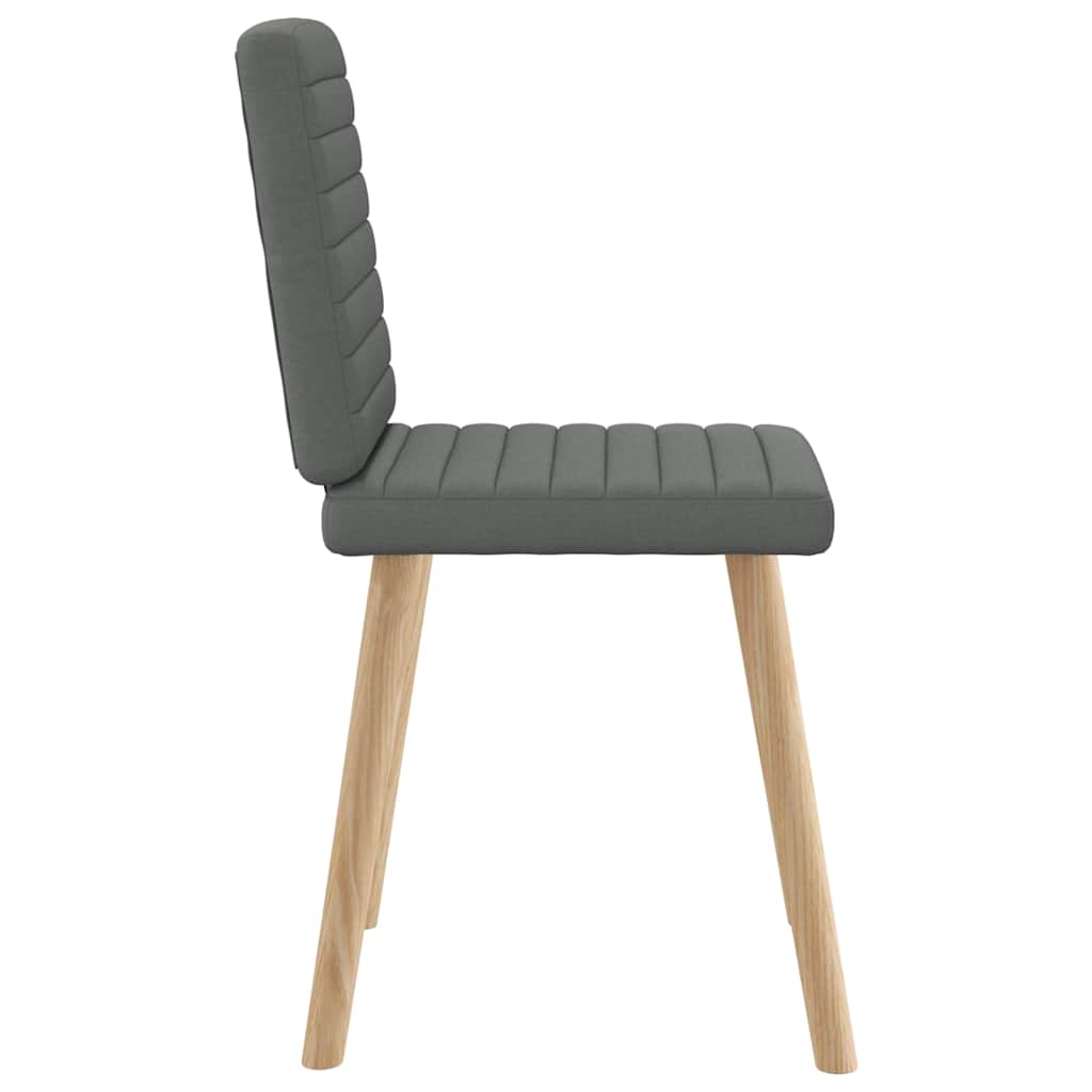 Dining chairs, 4 pcs, dark grey, fabric